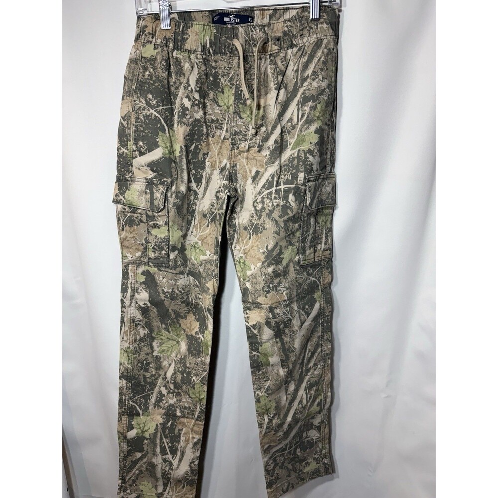 Hollister Women's High Rise Slim Cargo Epic Flex Camo Pants - Green, Size XS
